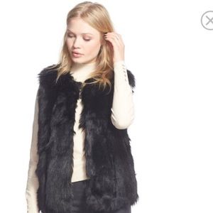 Black Faux Fur Vest